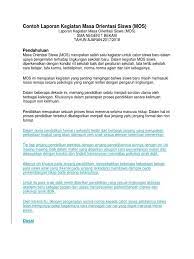 Program keahlian nautika perikanan laut 5. Contoh Laporan Kegiatan Masa Orientasi Siswa