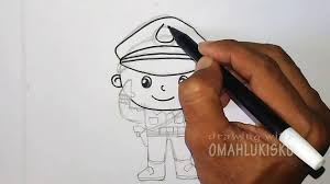 Mewarnai gambar polisi ini ditujukan untuk anak tk atau sd kelas 1. Menggambar Polisi Untuk Anak Youtube