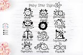 Baby Star Signs Horoscope Svg Dxf Png Aries Svg Leo Svg Virgo Svg Pisces Svg Gemini Svg Aquarius Svg Libra Svg Baby Horoscope Svg Star Signs Baby Star Svg
