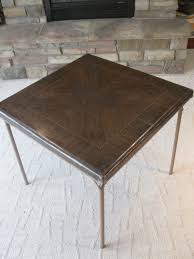 Samson Card Table Samsonite Folding Table Fiberboard 1940s Folding Table Metal Legs Faux Wood Design Shabby Chic B Wood Design Faux Wood Folding Table