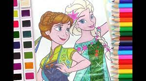 You will meet elsa, anna, olaf and other cartoon characters. Elsa And Anna Coloring Book Disney Frozen Coloring Pages For Kids Youtube