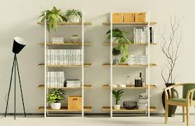 Scandinavian Bookshelf Modern Style Steel Frame And Solid Etsy Solid Wood Dining Room Scandinavian Bookshelves Wood Dining Room Furniture