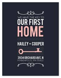 Moving Announcements The Key To Our First Home First Home Moving Announcements House Warming Invitations