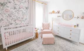 A Blush And Gold Nursery Reveal With Serious Glam Project Nursery Girl Nursery Room Nursery Baby Room Girl Room