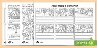 View, download and print jesus heals blind bartimaeus bible activity sheets set pdf template or form online. Jesus Heals A Blind Man Differentiated Sequencing Worksheet