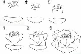 Step By Step Drawing Flowers Rose How To Draw Roses Leichte Blumenzeichnungen Blumen Zeichnen Rosen Zeichnen