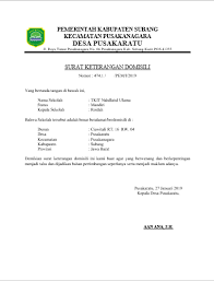 Contoh surat keterangan domisili untuk pembuatan kk. Contoh Surat Keterangan Domisili Lembaga Microsoft Office