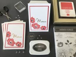 50 ans de mariage quel bonheur… vous avez ce bonheur… 50″ ans de votre cœur a partager dans le pire et le meilleur aujourd'hui c'est avec joie au cœur… que nous vous offrons ces fleurs de bonheur qui ont composé ce merveilleux bouquet de toutes les odeurs odeurs de joie odeurs de. Ateliers Scrapbooking Fr Marie Meyer Demonstratrice Stampin Up France Cartes De Menu Noces D Or Essence Florale