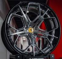 Forged Carbon Look Deep Concave Forged Wheels 19 Inch 5x120 T6061 Aluminum  with Carbon Inserts Rims Custom Fit for Ferrari 488