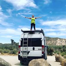Aaron and cat built a roof deck that can be accessed from inside the van through the hatch. The Most Stunning Promaster Van Conversion You Need To See Now