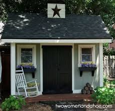 Charming Garden Shed My Garden Shed Needs A Makeover Already Has Grey Siding I Think I Could Do This Shed Makeover Backyard Storage Sheds Backyard Sheds