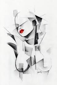 Saatchi Art Artist Robert Hickox Drawing Dreaming Of You Art Cubist Art Futurism Art Small Canvas Art