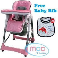Mcc Pink Multifunctional Foldable Baby High Chair Highchair With Free Bib Mcc Http Www Amazon Co Uk Dp B00dp2ifx4 Ref C Baby High Chair Baby Chair High Chair