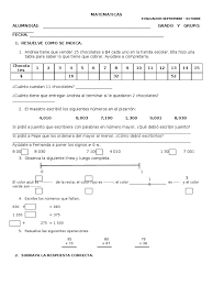 Revise las respuestas del estudiante. Examen Matematicas Primer Bimestre Cuarto Grado Violencia Agitacion