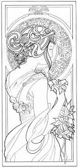You could also print the image by clicking the print button above the image. Alphonse Mucha Spring Google Zoeken Art Nouveau Pattern Coloring Pages Fairy Coloring Pages