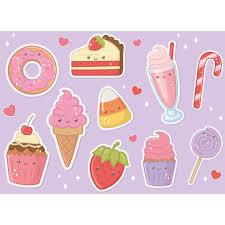 Sticker hình dán đồ ăn uống dễ thương giảm chỉ còn 8,900 đ