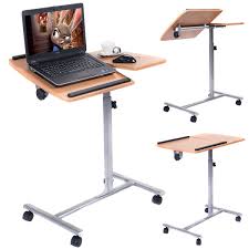 Adjustable Laptop Notebook Desk Table Stand Holder Swivel Home Office Wheels Portable Desk Laptop Desk Adjustable Desk