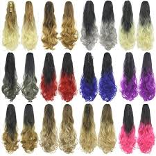 High Temperature Fiber Ponytail Ponytail Curly Hair Ponytail Synthetic Clip On Hair Ombre Two Tone 60cm Wish Curly Hair Styles Curly Hair Ponytail Hair Pieces