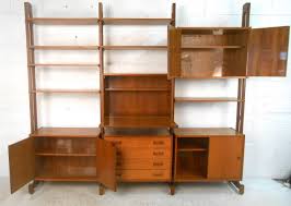 Danish teak modular wall unit by kai kristiansen for fm, 1960s. Unique Mid Century Modern Freestanding Teak Wall Unit Room Divider At 1stdibs