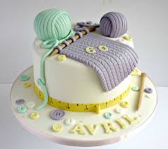 Unique 70th Birthday Cake Ideas For Grandma Knitting Themed Birthday Cake Themed Birthday Cakes Knitting Cake 70th Birthday Cake
