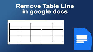 Fortunately, google docs makes it easy to use page breaks. How To Remove Line Of The Table In Google Docs Youtube