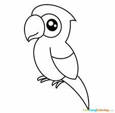 Huge sale on bird coloring pages now on. Cute Parrot Coloring Page Free Printable For Kids