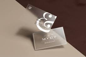 Transparent Business Card Mockup In 2020 Transparent Business Cards Business Card Mock Up Copper Business Cards