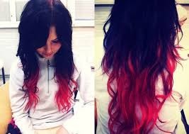 Dip Dye Red And Black