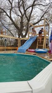 Awesome Above Ground Pool Deck Designs Swimming Pool Slides Above Ground Pool Slide Above Ground Swimming Pools