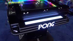 Atari pong coffee table a crazy twist on an arcade classic! Atari Pong Table Bar Cocktail Coin Op Models By Unis Iaapa 2018 Youtube