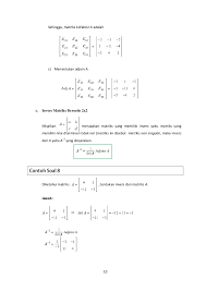 Ini contoh inver maktris ordo 3x3 dalam doc. Determinan Dan Invers Matriks