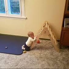 4 Item Dream Gym Montessori Set Climbing Triangle Climber Play Gym Montessori Play Gym Toy Wooden Furniture For Kids Wooden Toy Triangle Set In 2020 Childrens Playroom Kids Step Stool Kids
