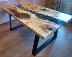 Sold Live Edge River Table Blue Valley With Blue Epoxy Resin Sold Blue Dining Tables Epoxy Wood Table Resin Table