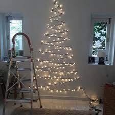 Fun And Easy Christmas Decoration Ideas For Living Room Wall Christmas Tree Diy Christmas Wall Easy Christmas Decorations