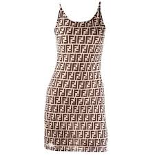 Preowned Fendi Monogram Print Dress 285 Liked On Polyvore Featuring Dresses Day Dresses Multiple Fendi Monogrammed Dress Fendi Dress Mixed Print Dress