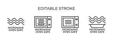 Microwave Freezer Oven Dishwasher Safe Royalty Free Vector
