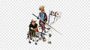 Es uno de los pasajes del libro en el que se echa mejor de ver la mucha ley que sancho panza tenía a su amo, a pesar de los quebraderos de cabeza (y palos, en alguna ocasión) que don quijote le daba. Don Quixote Don Quijote And Sancho Panza Dulcinea Del Toboso La Mancha Ua Spanish Cartoon Png Pngegg