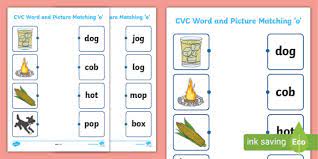 Create matching worksheets and matching homework sheets students can trace as well. Cvc Worksheets Word And Picture Matching Activity