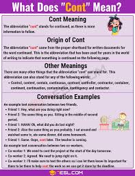 Cont Meaning What Does Cont Mean With Useful Examples 7 E S L Other Ways To Say Getting Things Done Meant To Be