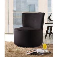 Round Microfiber Swivel Accent Chair Multiple Colors Swivel Accent Chair Accent Chairs Chair