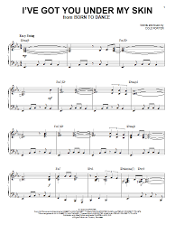 Cole Porter I Ve Got You Under My Skin Partitions A Imprimer Partitions De Piano Partition Piano