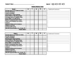 daily weekly behavior chart