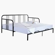 سرير نهاري فردي قابل للتمدد من ليستر 90x200 سم أسود