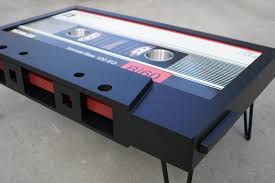 B Side Black Fire Cassette Tape Coffee Table Mixtape Coffee Table Led Cup Holders Black Fire Coffee Table Design Playstation Room