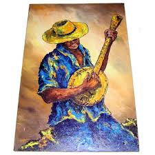 Your banjo player stock images are ready. Banjo Player Oil Painting By Gagneron 1615488