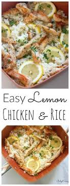 Easy Lemon Chicken And Rice Recipe Cooking Poultry Recipes Chef Recipes
