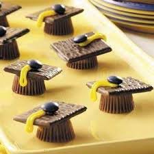 The hard work is over, and now it's time to celebrate. What An Awesome Graduation Party Idea Graduation Party Foods Graduation Food Graduation Treats