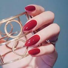 Rhinestone blood red red coffin nails. Brishow Coffin False Nails Red Long Fake Nails Ballerina Glossy False Nail Acrylic Full Cover Stick On Nails 24pcs For Buy Online In Guadeloupe At Guadeloupe Desertcart Com Productid 188165516