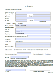Hiermit bescheinige ich als halter/in des vorgenannten fahrzeuges, . Vollmacht