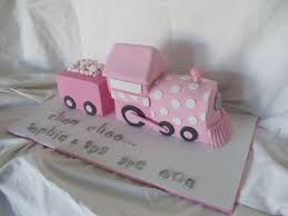 Pink Train Cake Pink Train Cake For My God Daughter S Joint Birthday Twin Girls Cake Is Lemon Sour Cream Cake With Train Cake New Birthday Cake Girl Cakes